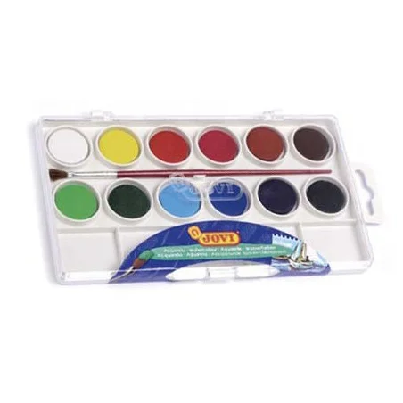 Acuarela jovi 12 colores estuche de plastico