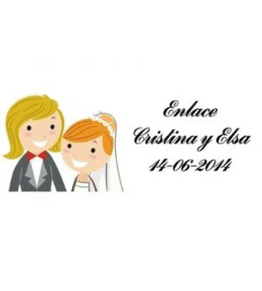 LOTE 33 PEGATINAS PARA DETALLE BODA CHICAS PRECORTADAS