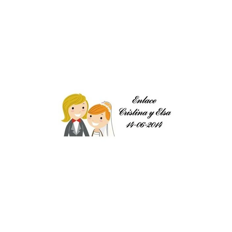 LOTE 65 PEGATINAS PARA DETALLE BODA CHICAS PRECORTADAS