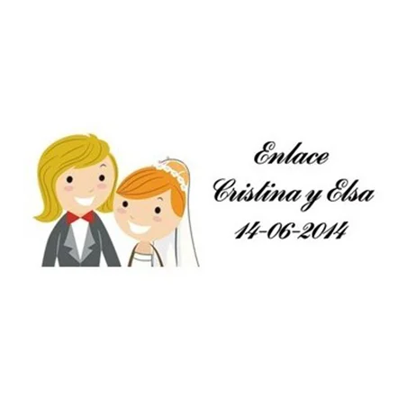 LOTE 65 PEGATINAS PARA DETALLE BODA CHICAS PRECORTADAS