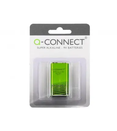 Pila q-connect alcalina 9v blister con 1 unidad