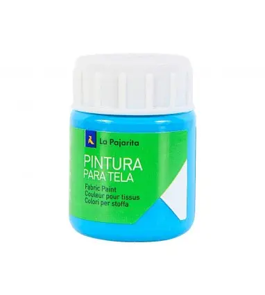 Pintura para tela la pajarita azul cyan 25 ml