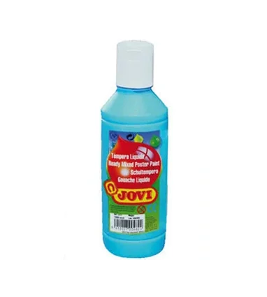 Tempera liquida jovi escolar 250 ml azul cyan