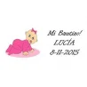 LOTE 33 ETIQUETAS PARA DETALLE BAUTIZO NIÑA ADHESIVA y personalizada
