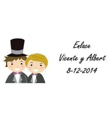 LOTE 33 PEGATINAS PARA DETALLE BODA CHICOS PRECORTADAS