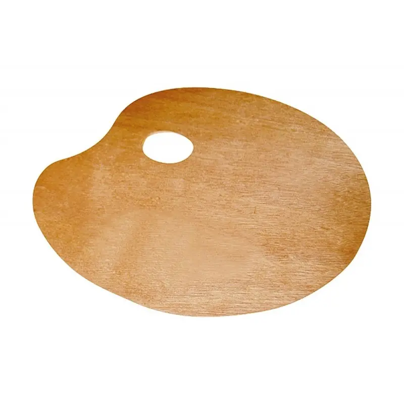 Paleta madera lidercolor ovalada tamaño 20x30 cm grosor 0,3 cm