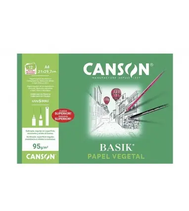 Papel vegetal guarro din a4 90-95 gr minipack de 12 hojas