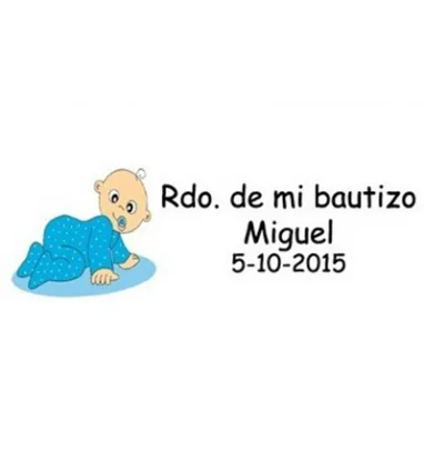 LOTE 30 TARJETAS PARA DETALLE BAUTIZO NIÑO PRECORTADAS y personalizadas