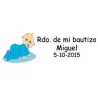 LOTE 30 TARJETAS PARA DETALLE BAUTIZO NIÑO PRECORTADAS y personalizadas