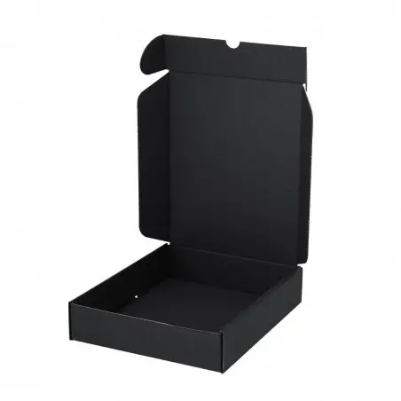 Lote de 50 Cajas Presentación Mexar de Cartón Corrugado en color negro de 21 x 5 x 25 cm