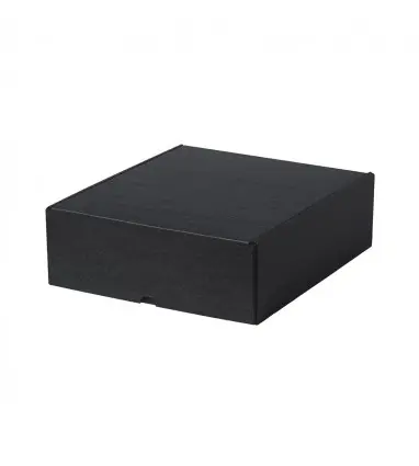 Lote de 50 Cajas de Presentación Halfred de Cartón Corrugado de color negro de 26.5 x 9 x 30 cm