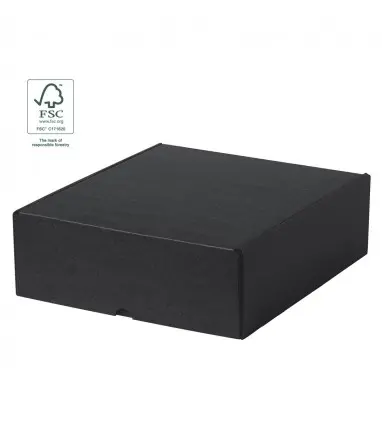 Lote de 50 Cajas de Presentación Halfred de Cartón Corrugado de color negro de 26.5 x 9 x 30 cm