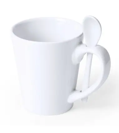 TAZA SUBLIMACION CON CUCHARA KAFFIR de 350 ml