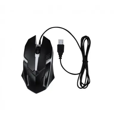 Ratón Qinox con Luces Led Multicolor y Óptico con Conexión USB