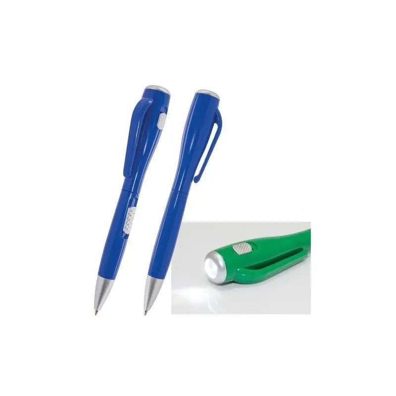 Lote 50 Bolígrafos Linterna Led en color azul con envío incluido