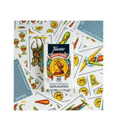 Baraja fournier española 100% plastico 50 cartas