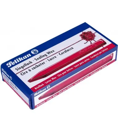 Lacre pelikan rojo caja de 10 barras