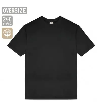CAMISETA Negra OVERSIZE de Algodón 240
