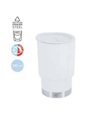 Vaso Térmico Clancy de 380 ml de PP Reciclado y Acero Inoxidable Reciclado