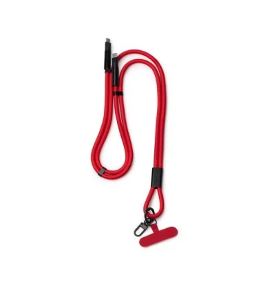 Landyard DENKI con soporte y cable de conexión Tipo C