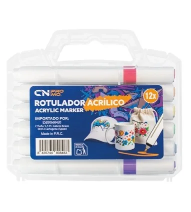 SET 12 ROTULADORES ACRILICOS KOLORIN