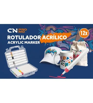 SET 12 ROTULADORES ACRILICOS KOLORIN