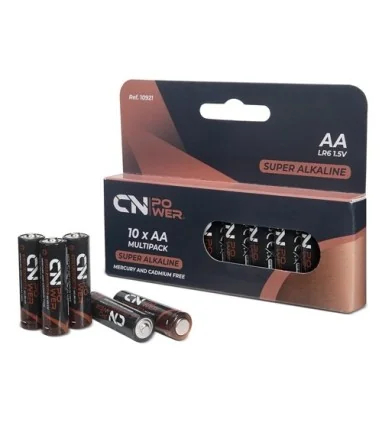 PACK DE PILAS ALCALINAS R6-AA CN POWER (10 UNIDADES)