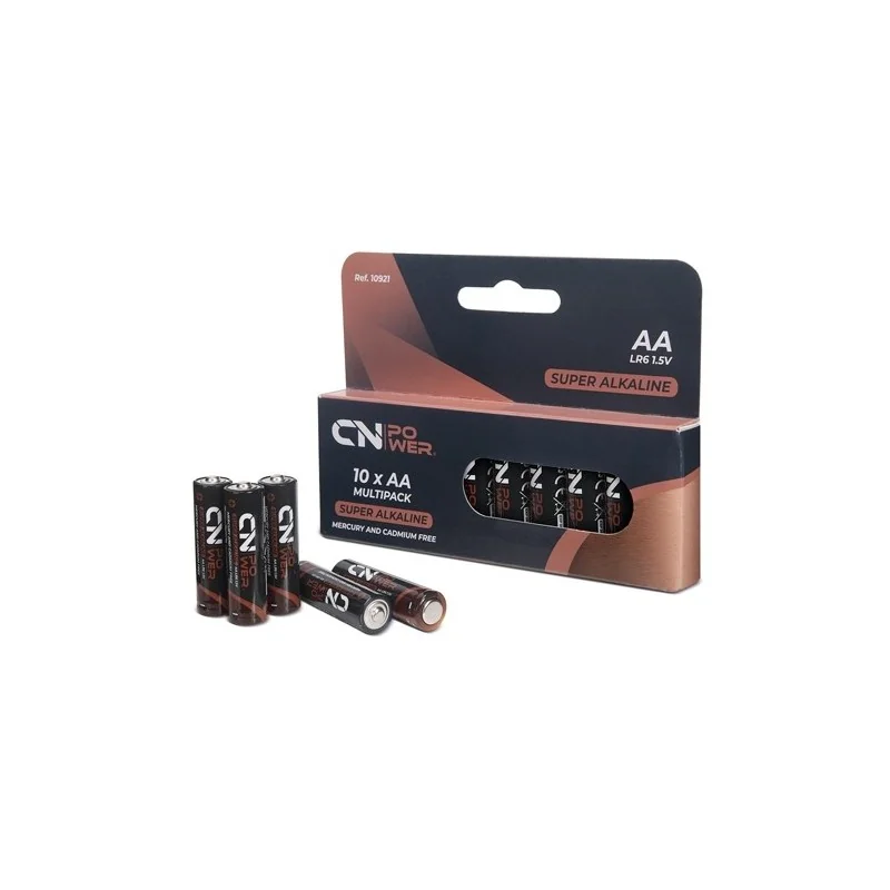 PACK DE PILAS ALCALINAS R6-AA CN POWER (10 UNIDADES)