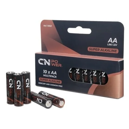 PACK DE PILAS ALCALINAS R6-AA CN POWER (10 UNIDADES)