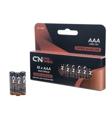 PACK DE PILAS ALCALINA R03-AAA CN POWER (10 UNIDADES)