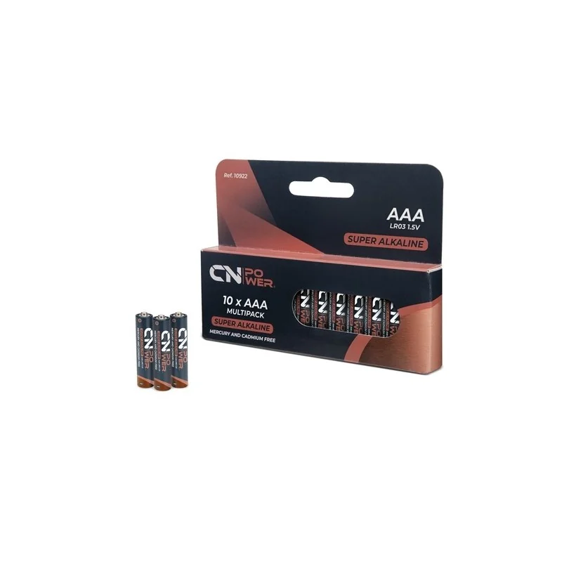 PACK DE PILAS ALCALINA R03-AAA CN POWER (10 UNIDADES)