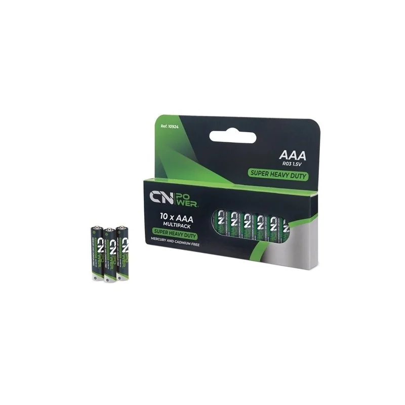 PACK DE PILAS R03-AAA CN POWER (10 UNIDADES)