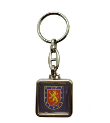 Llavero Cuadrado Plateado Cajera Estándar UIP