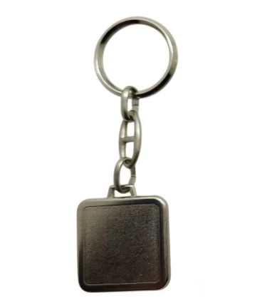 Llavero Cuadrado Plateado Cajera Estándar Guardia Civil y Bandera de España