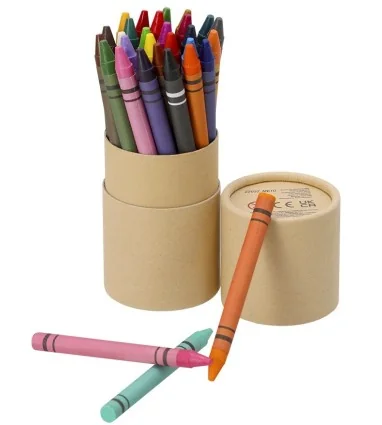 Set de 30 Ceras Riokon con estuche de Cartón Reciclado