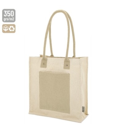 Bolsa de algodón canvas reciclado de 350grs con asa larga SURAT