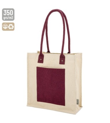 Bolsa de algodón canvas reciclado de 350grs con asa larga SURAT