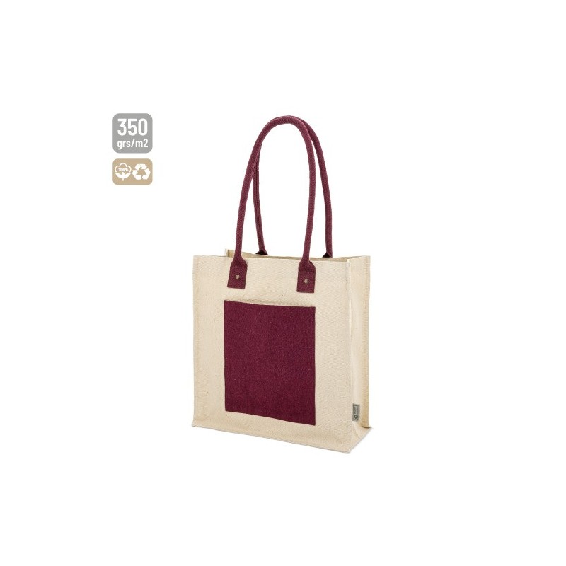 Bolsa de algodón canvas reciclado de 350grs con asa larga SURAT