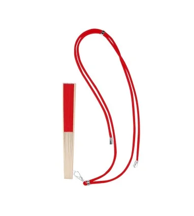 Abanico Yanex de Bambú y Poliéster con cordón