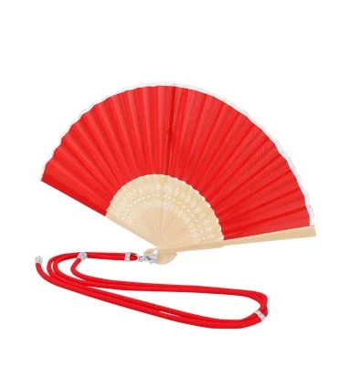 Abanico Yanex de Bambú y Poliéster con cordón
