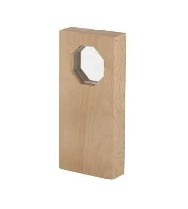 Placa, Metopa o Trofeo Taorex de Cristal octogonal y Madera