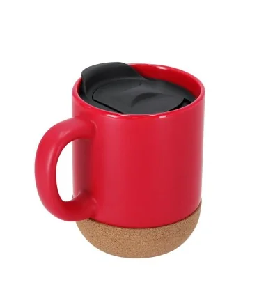Taza Shivak de 330 ml de Cerámica y Corcho con tapa