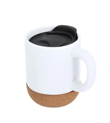 Taza Shivak de 330 ml de Cerámica y Corcho con tapa