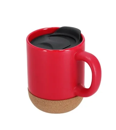 Taza Shivak de 330 ml de Cerámica y Corcho con tapa