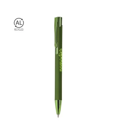 Bolígrafo Trombolix de Aluminio Reciclado y Acabado Caucho