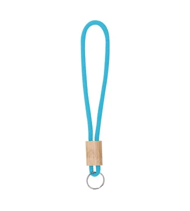 Llavero cordon Walnut de Bambú y Poliéster con anilla metálica