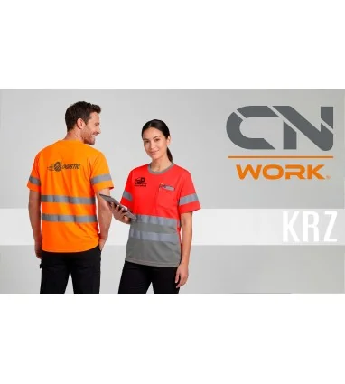 CAMISETA CON BOLSILLO Y BANDAS REFLECTANTES KRZ Amarillo