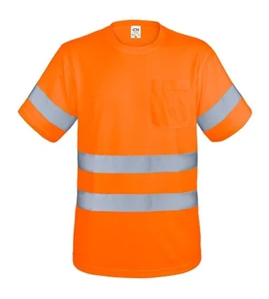 CAMISETA CON BOLSILLO Y BANDAS REFLECTANTES KRZ Naranja