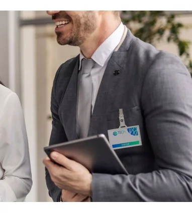 Identificador Kapok de PS con pinza en orientación horizontal