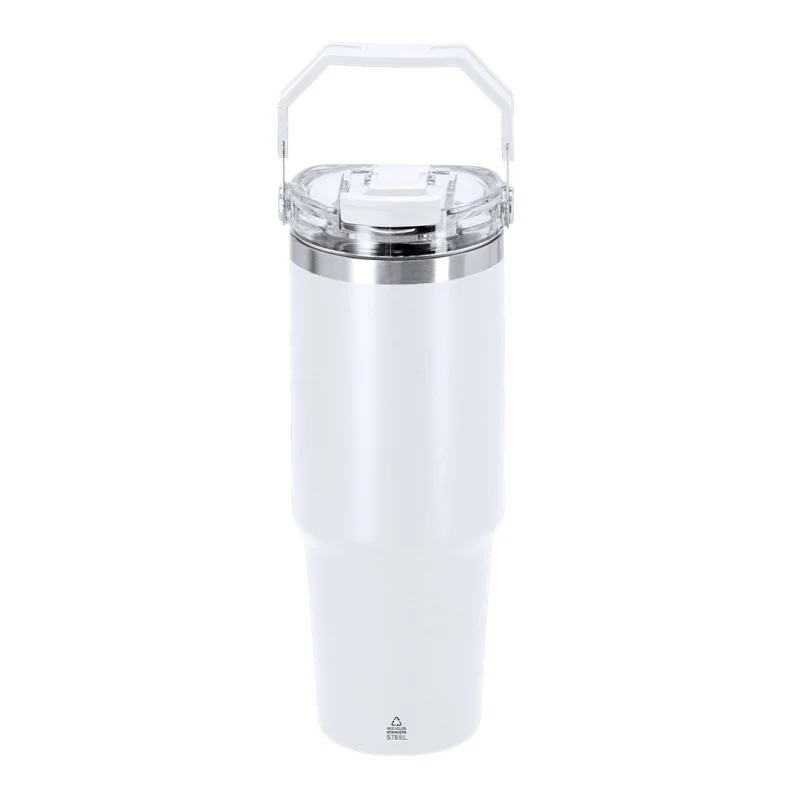 Vaso Térmico Transil de 900 ml de Acero Inoxidable Reciclado con pajita, asa y tapa